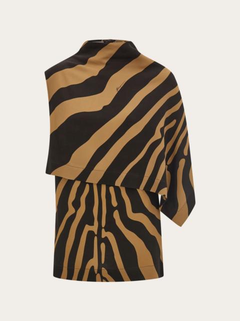 FERRAGAMO Sleeveless animal print top