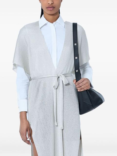 Max Mara fringe-hem tie-belt cardigan