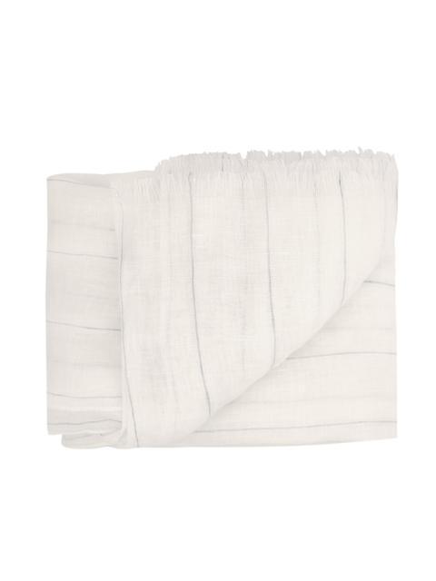 Striped Scarf - White