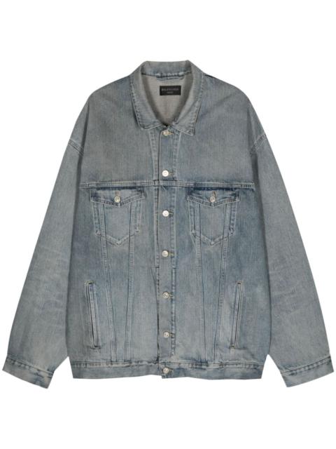 BALENCIAGA logo-print cotton jacket
