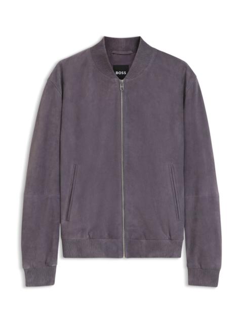BOSS REGULAR-FIT JACKET IN SUEDE