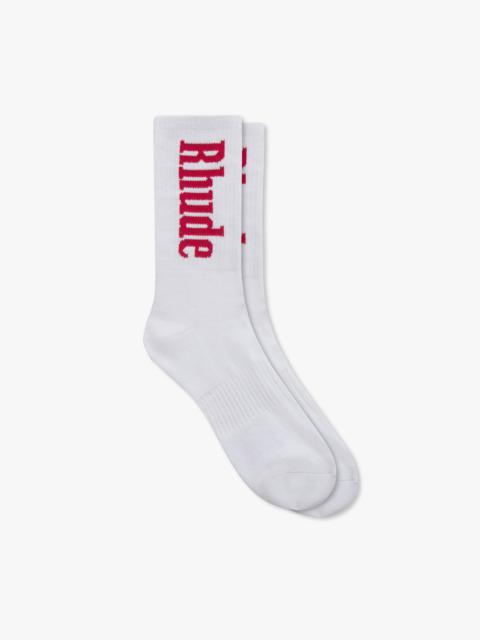 Rhude RH VERTICAL LOGO SOCK