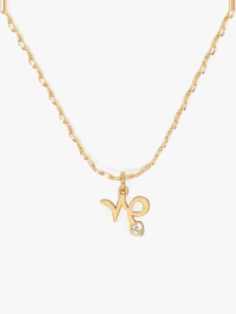kate spade What's Your Sign Capricorn Mini Pendant