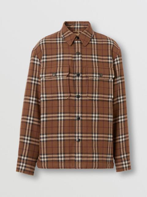 Vintage Check Wool Cotton Overshirt