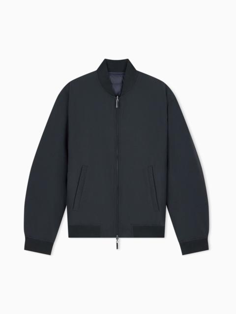 EMPORIO ARMANI DOWN JACKET IN SEERSUCKER WITH REGULAR FIT AND RIB DETAILS