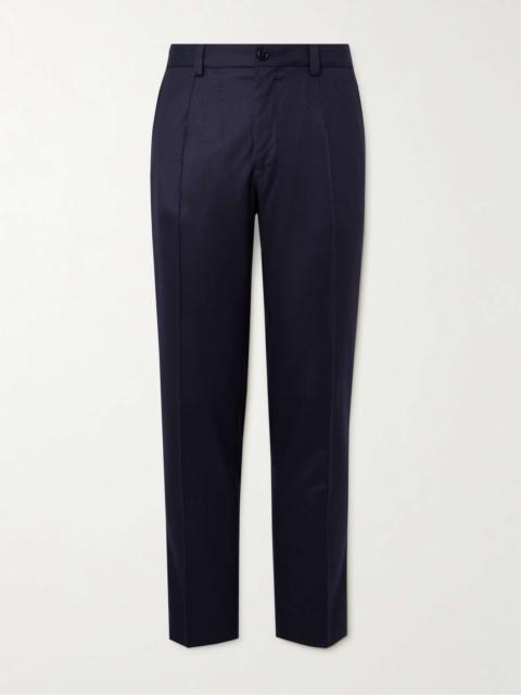 Dolce & Gabbana Slim-Fit Tapered Wool-Flannel Trousers