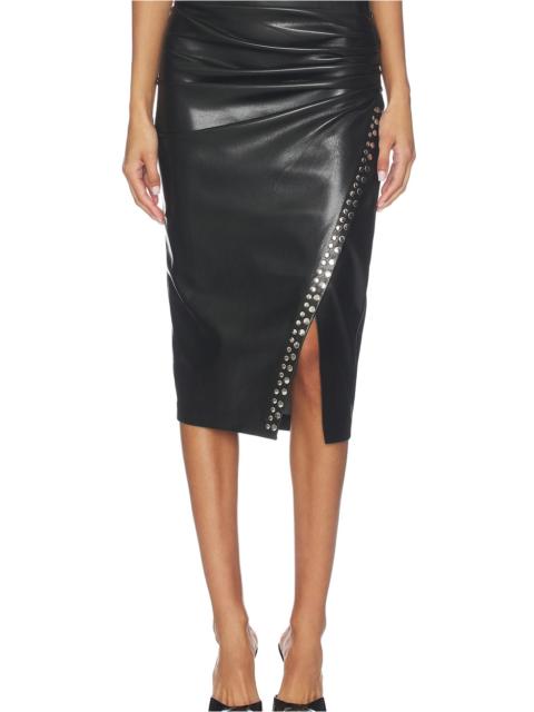 GENERATION LOVE Regina Studded Faux Leather Skirt