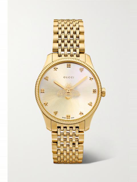 G-Timeless 29mm gold PVD-plated watch