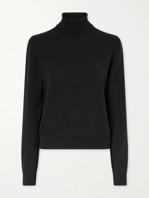 GUCCI Embroidered Wool Turtleneck Sweater
