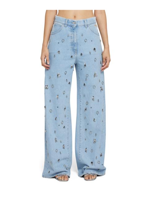 MSGM Straight cut jeans with applied jewels