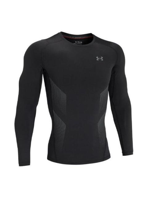 Under Armour Men's Under Armour HeatGear Vent Logo Printing Round Neck Long Sleeves Black 1362453-001