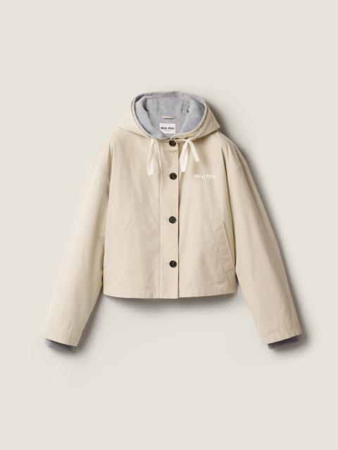 Miu Miu Panama cotton and fleece blouson jacket