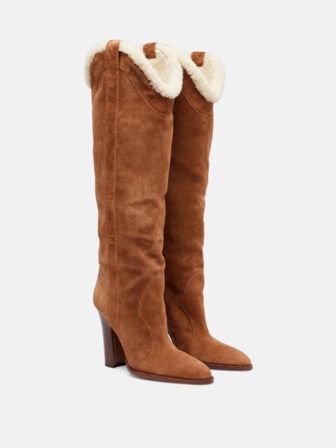 PARIS TEXAS Lavinia 100 suede over-the-knee boots