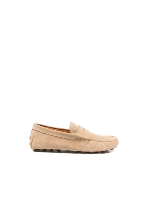 Tod's Gommino panelled penny suede loafers
