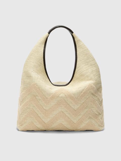 Missoni Leather and canvas hobo bag