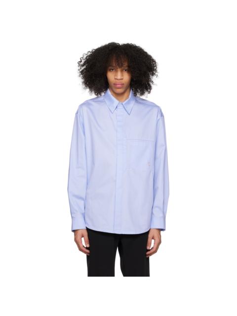 Wooyoungmi Blue Stripe Essential Shirt | REVERSIBLE