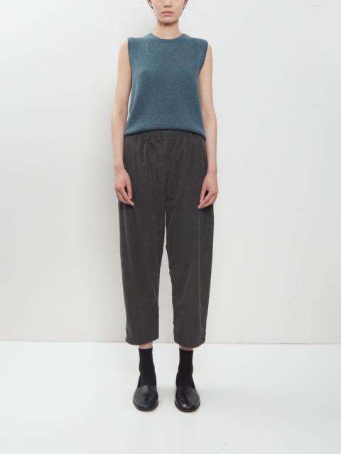 apuntob Cotton Corduroy Tapered Cropped Pants – Cement