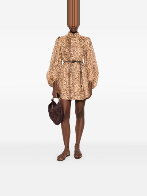Cascadian leopard-print mini dress