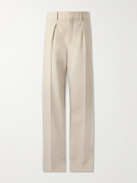 SAINT LAURENT Pleated Wool Straight-leg Pants