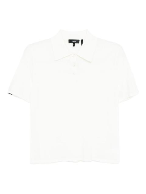 Theory short-sleeved knitted polo shirt