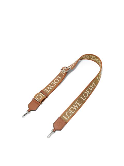 Loewe Anagram strap in lurex jacquard and calfskin