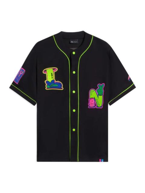 Li-Ning Li-Ning x Steven Harrington Graphic Baseball Shirt 'Black' AFDSC23-1
