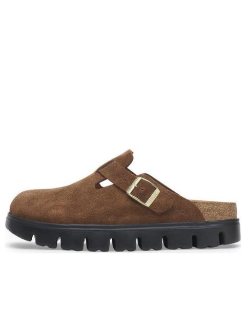 BIRKENSTOCK Birkenstock Boston Chunky Suede Dark Tea Black (Women's)