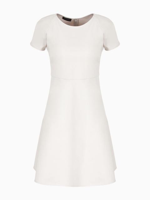 EMPORIO ARMANI Flared cotton dress with full skirt