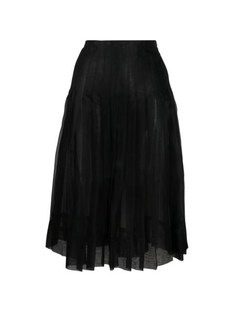 The Tudi pleated midi skirt