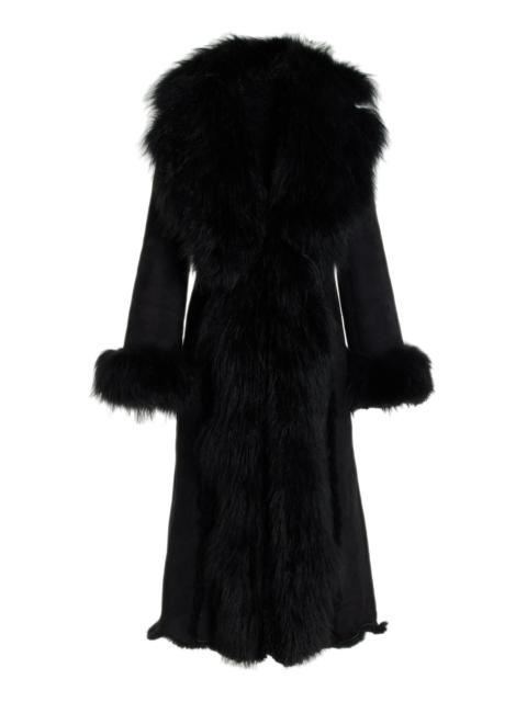 GABRIELA HEARST Prufrock Coat in Black Cashmere Shearling