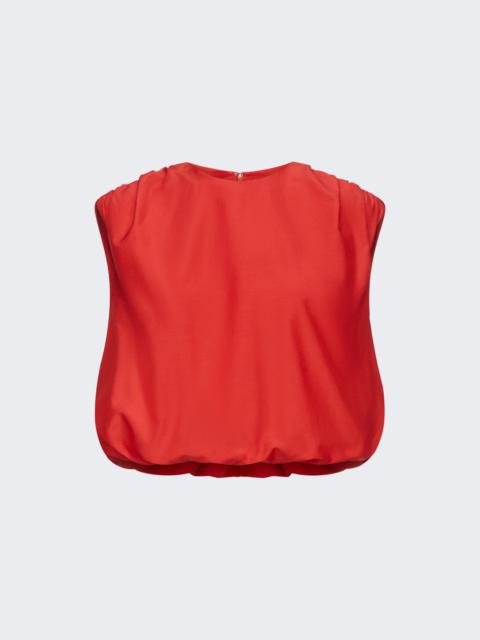 Loulou de Saison Cosma Gathered Sleeveless Top Red