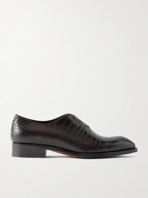 TOM FORD Elkan Croc-Effect Leather Oxford Shoes