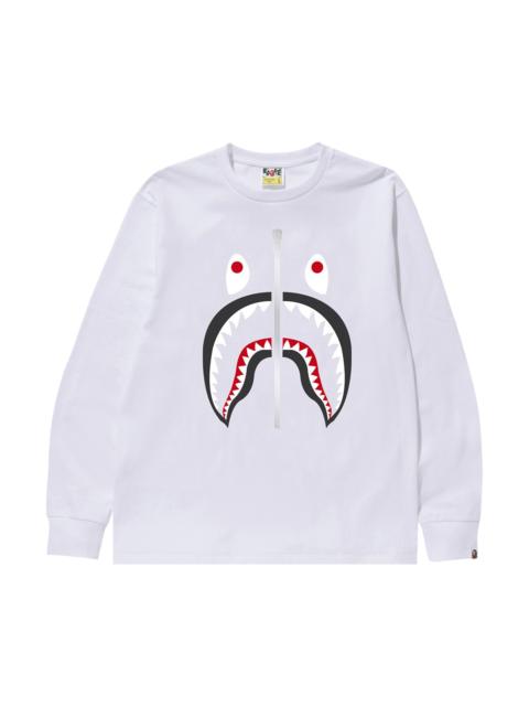A BATHING APE® BAPE Shark Long-Sleeve Tee 'White'