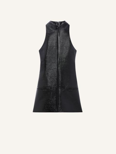 SLEEVELESS VINYL A-LINE DRESS