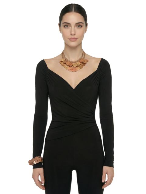 NORMA KAMALI COIN LAYERED NECKLACE AND BRACELET SET