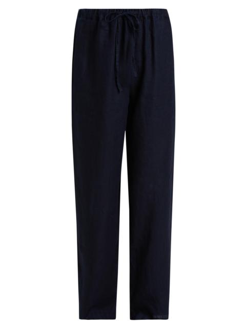 FRAME Men's Linen Drawstring Straight-Leg Pants - Rinse