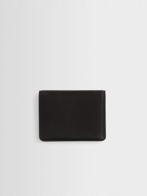 Wax London Forbe - Dark Brown Retro Grain Leather Cardholder