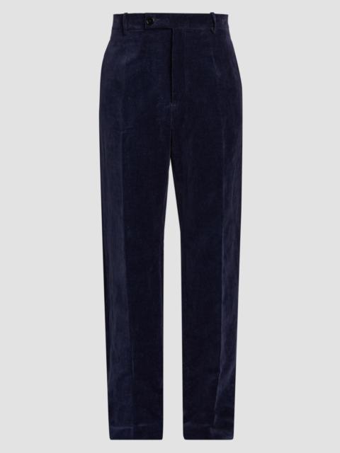 Jil Sander Men's Cotton-Linen Velvet Trousers - Midnight