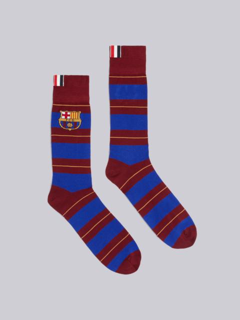 Thom Browne Multi-color Cotton FC Barcelona Logo Mid-calf Socks