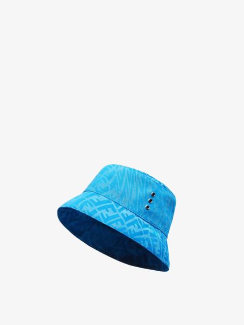 FENDI Light blue canvas bucket hat