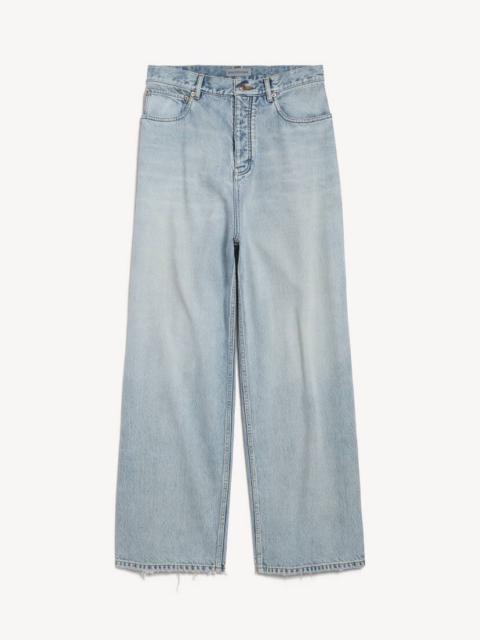 BALENCIAGA Women's Baggy Fit Jeans in Light Blue