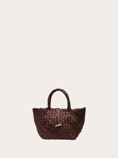 Liffner MINI LEATHER BASKET DARK BROWN
