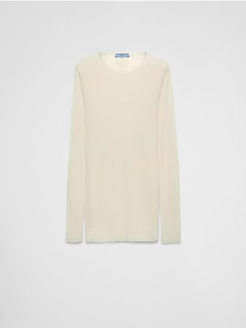 Cashmere and silk crew-neck sweater