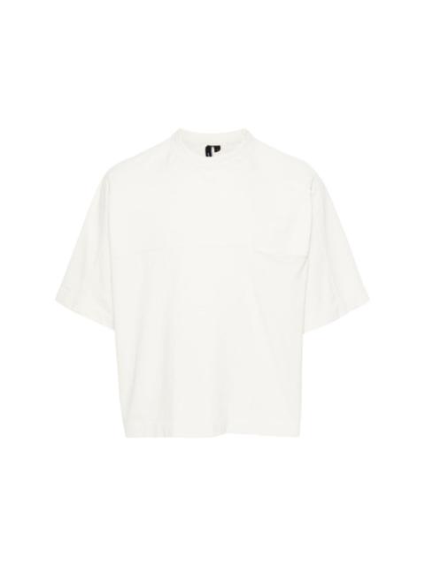 panelled organic-cotton T-shirt