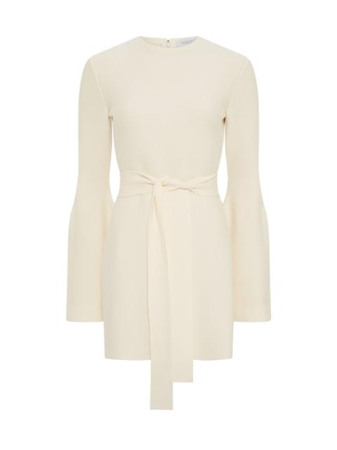 GABRIELA HEARST Tenas Knit Mini Dress in Ivory Merino Wool Cashmere
