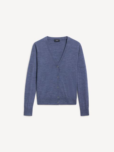 Theory V-Neck Cardigan in Regal Wool