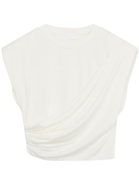 SIMKHAI Estelle draped-detailing cropped top