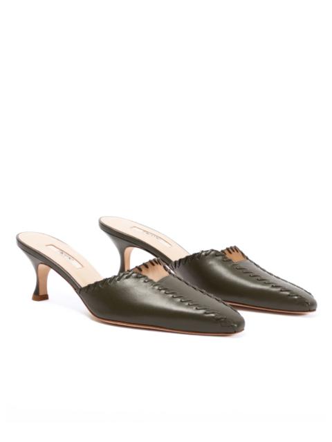 Elleme Mules Stitch Khaki