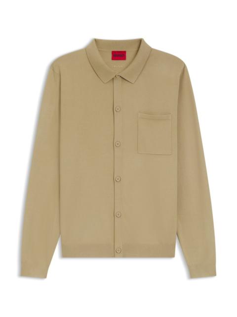 HUGO REGULAR-FIT JACKET WITH RIBBED TRIMS