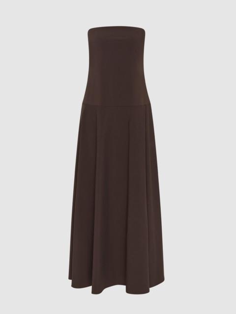 ST. AGNI Strapless Rouleau Dress - Bark